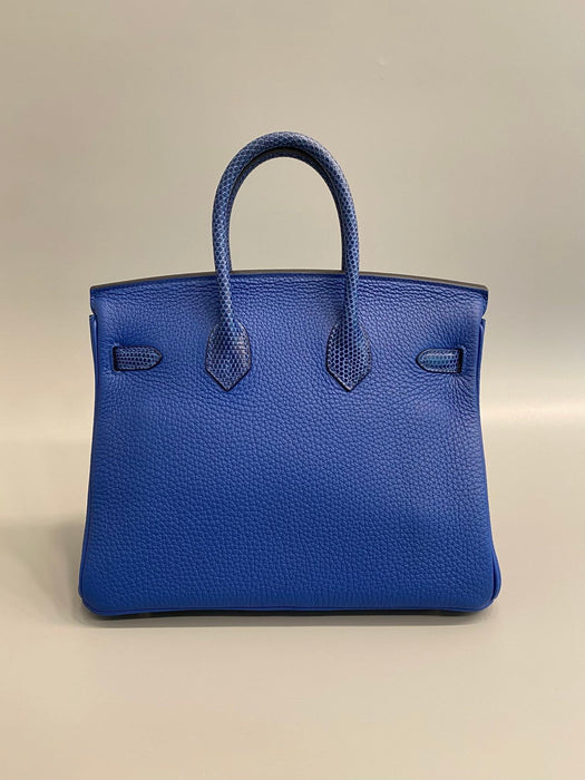 Hermes Birkin 25 Touch in Blue Sapphire Lizard / Blue France Togo Ghw