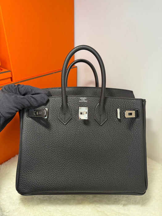 Hermes Birkin 25 in Black Togo Phw (Brand New)