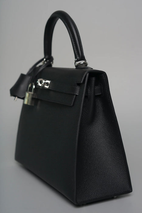 Hermes Kelly 25 II Sellier in Noir Epsom Phw