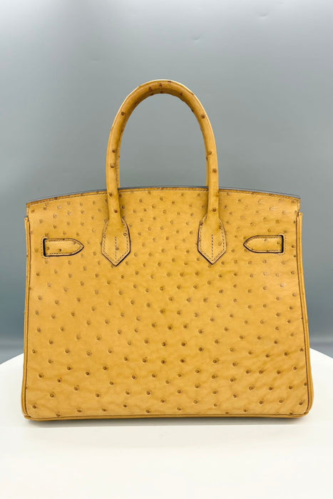 Hermes Birkin 30 in Tabac Camel Ostrich Phw