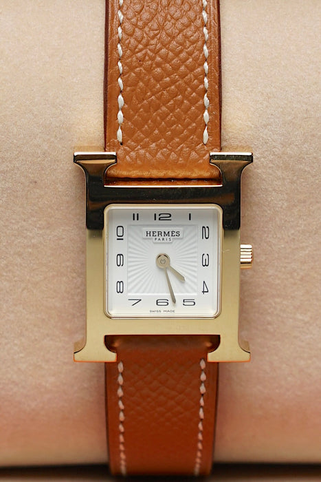 Hermes Heure Watch in Gold Ghw (Brand New)