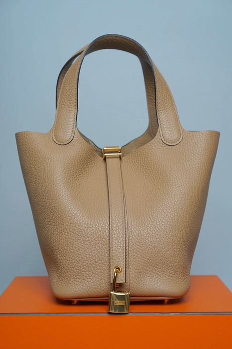 Hermes Picotin 18 in Biscuit Ghw