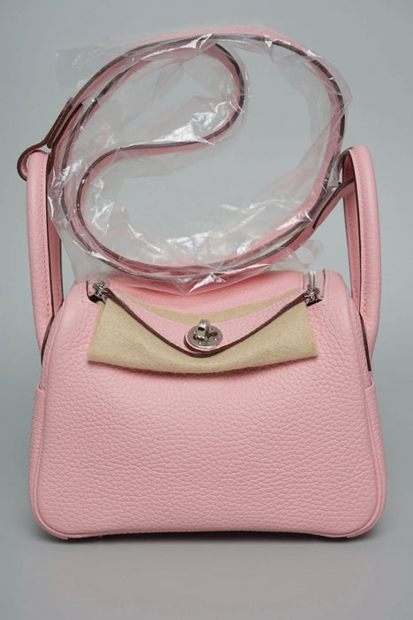 Hermes Mini Lindy II in Rose Sakura Phw (Brand New)