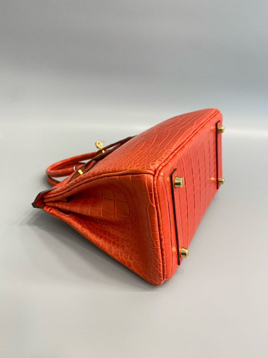 Hermes Birkin 25 in Bougainvillea Matte Alligator Ghw