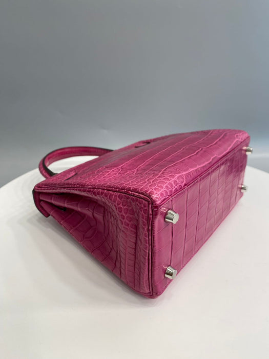 Hermes Kelly 25 in Rose Poupre Matte Alligator Phw