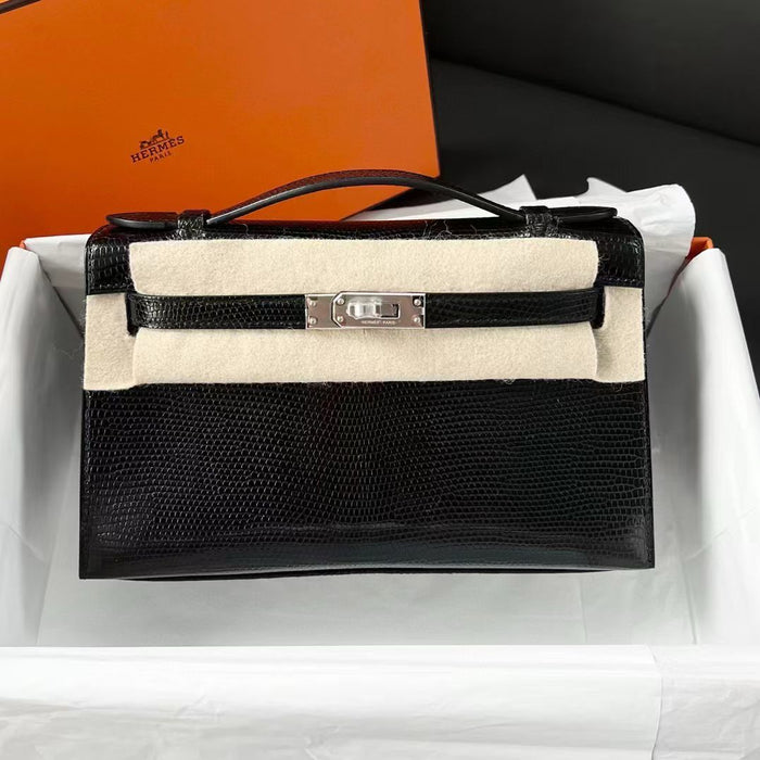 Hermes kelly hot sale pochette black