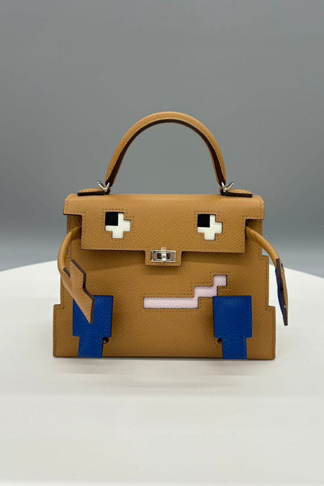 Hermes Kelly Picto in Biscuit / Mauve Pale / Rose Texas Phw (Brand New)
