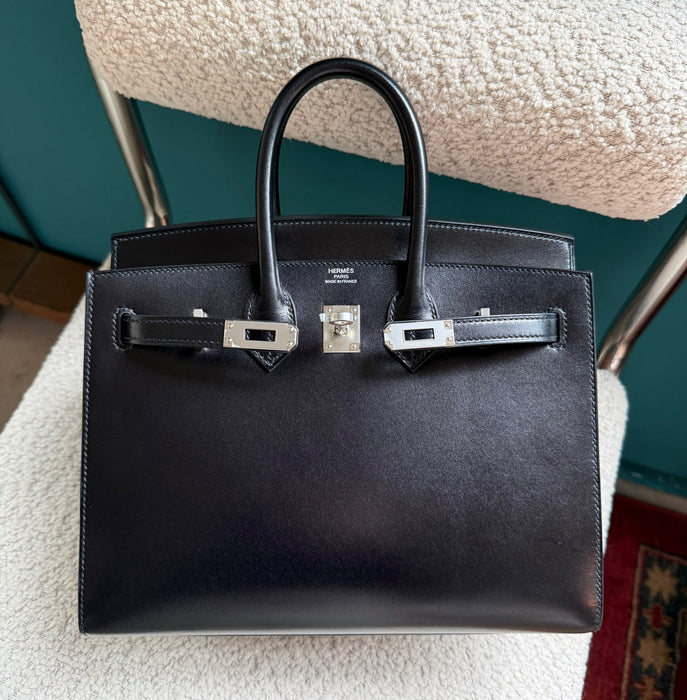Hermes Birkin 25 in Black Box Phw (Brand New)