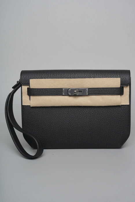 Hermes Kelly Depeches in Noir Monochrome (Brand New)