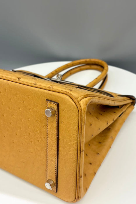 Hermes Birkin 30 in Tabac Camel Ostrich Phw