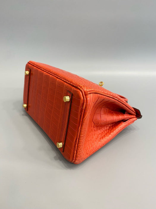 Hermes Birkin 25 in Bougainvillea Matte Alligator Ghw
