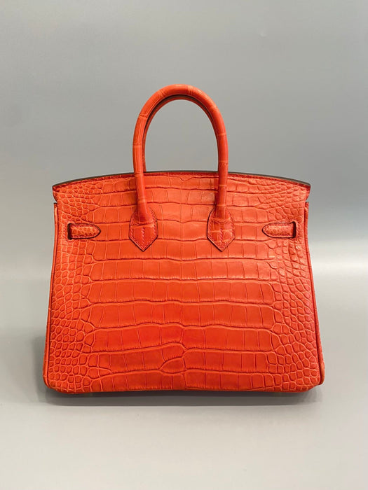 Hermes Birkin 25 in Bougainvillea Matte Alligator Ghw