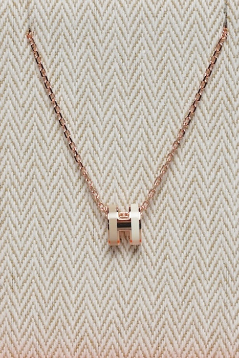 Hermes Mini Pop H Pendant in Blanc Rghw (Brand New)