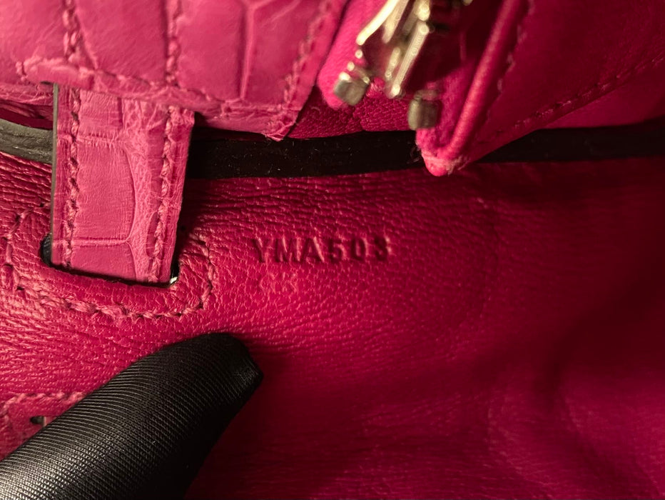 Hermes Kelly 25 in Rose Poupre Matte Alligator Phw