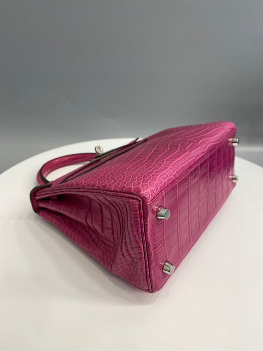 Hermes Kelly 25 in Rose Poupre Matte Alligator Phw