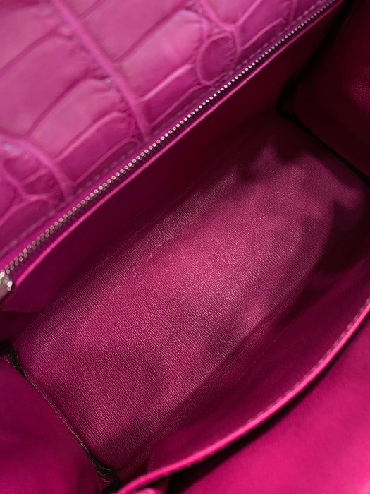 Hermes Kelly 25 in Rose Poupre Matte Alligator Phw