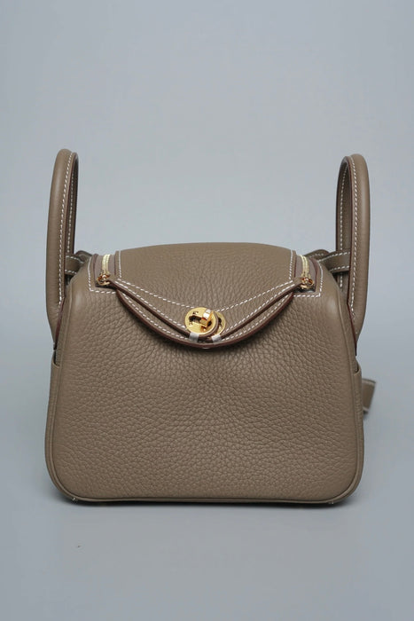 Hermes Mini Lindy II in Etoupe Ghw (Brand New)