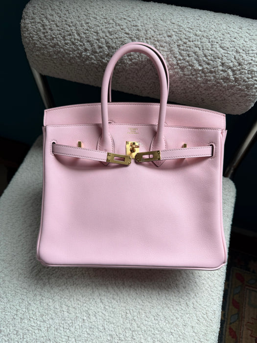 Hermes Birkin 25 in Sakura Swift Ghw (Brand New)