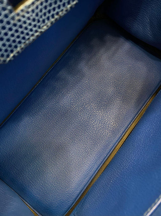 Hermes Birkin 25 Touch in Blue Sapphire Lizard / Blue France Togo Ghw