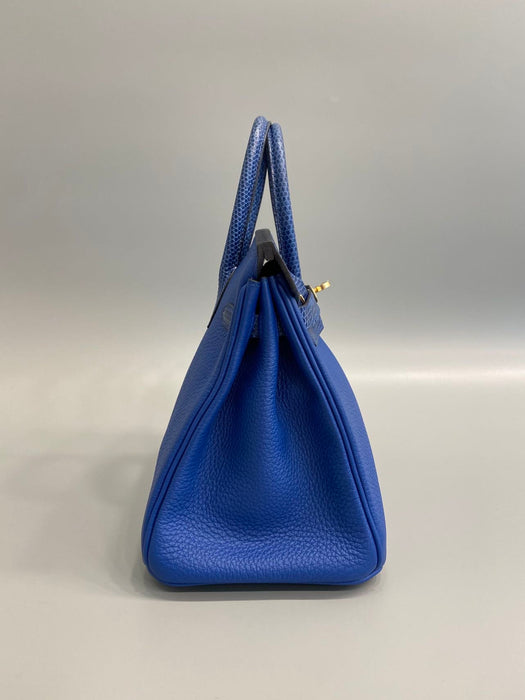 Hermes Birkin 25 Touch in Blue Sapphire Lizard / Blue France Togo Ghw