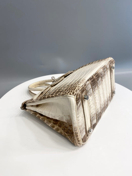 Hermes Birkin 25 in Himalaya Blanc Niloticus Phw