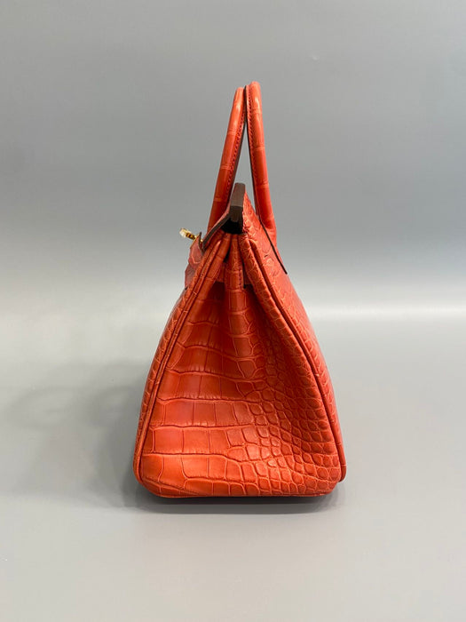 Hermes Birkin 25 in Bougainvillea Matte Alligator Ghw
