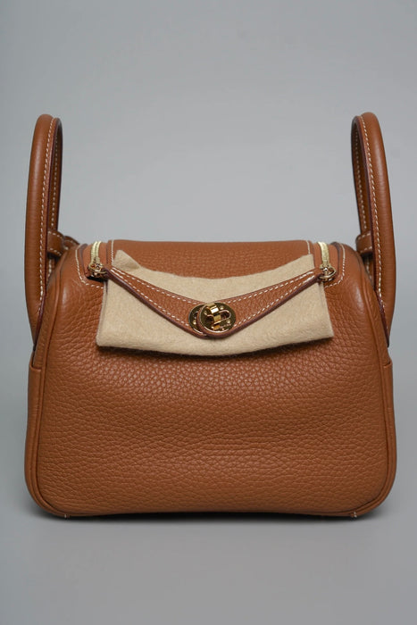 Hermes Mini Lindy II in Gold Ghw