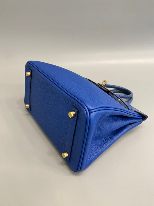 Hermes Birkin 25 Touch in Blue Sapphire Lizard / Blue France Togo Ghw
