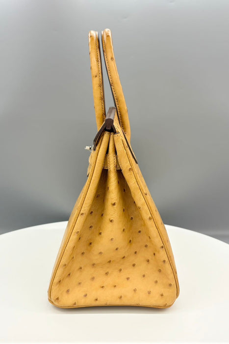 Hermes Birkin 30 in Tabac Camel Ostrich Phw