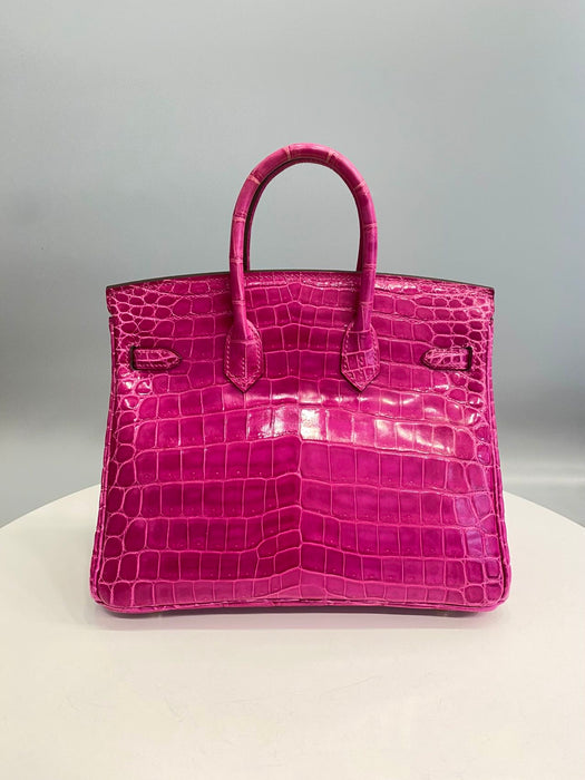 Hermes Birkin 25 in Rose Scheherazade Shiny Niloticus Ghw