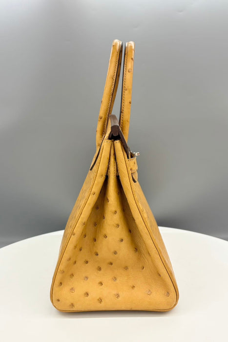 Hermes Birkin 30 in Tabac Camel Ostrich Phw