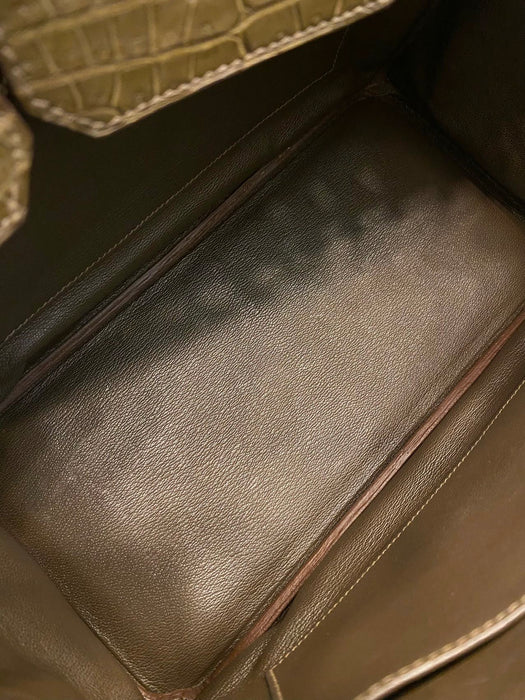 Hermes Birkin 30 in Gris Elephant Matte Porosus Phw