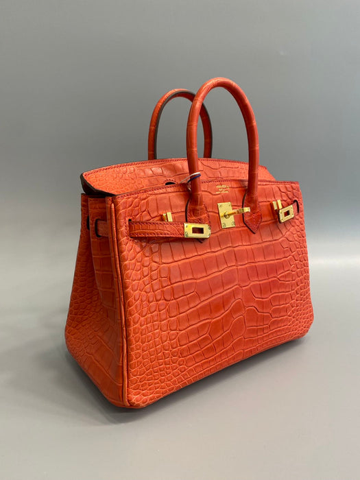 Hermes Birkin 25 in Bougainvillea Matte Alligator Ghw