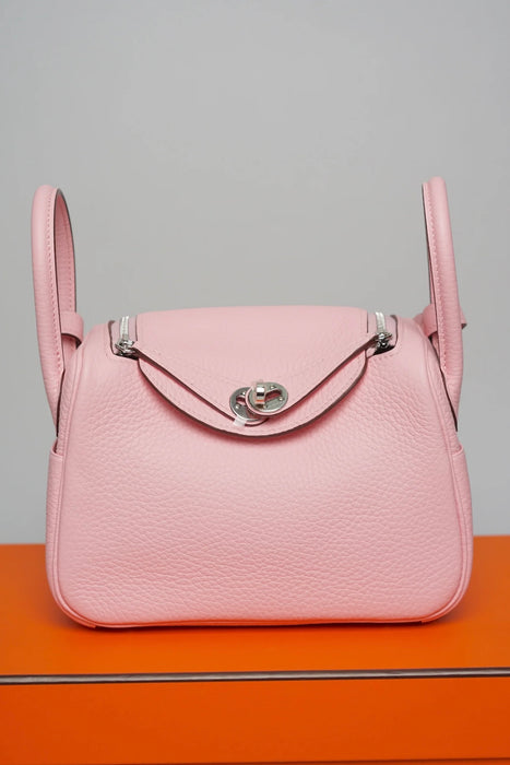 Hermes Mini Lindy II in Rose Sakura Phw (Brand New)