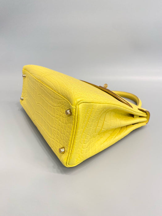 Hermes Kelly 32 in Mimosa Matte Alligator Ghw