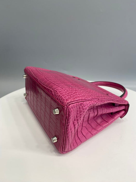 Hermes Kelly 25 in Rose Poupre Matte Alligator Phw
