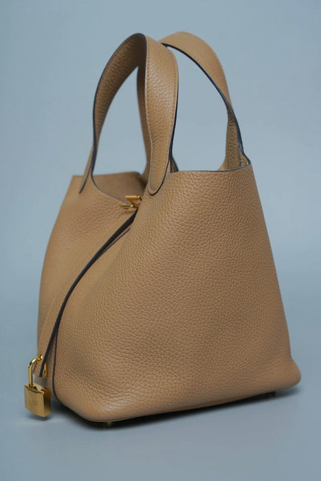 Hermes Picotin 18 in Biscuit Ghw