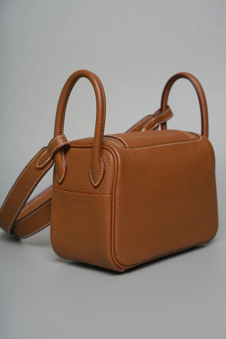 Hermes Mini Lindy II in Gold Ghw