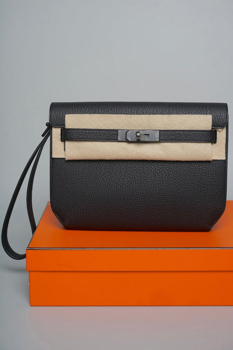 Hermes Kelly Depeches in Noir Monochrome (Brand New)