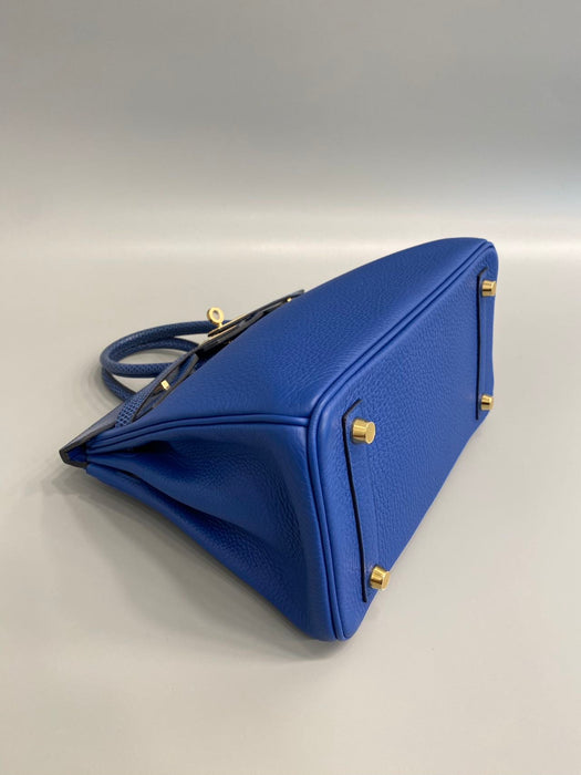Hermes Birkin 25 Touch in Blue Sapphire Lizard / Blue France Togo Ghw