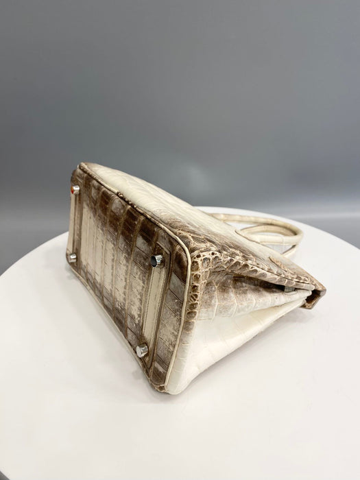 Hermes Birkin 25 in Himalaya Blanc Niloticus Phw