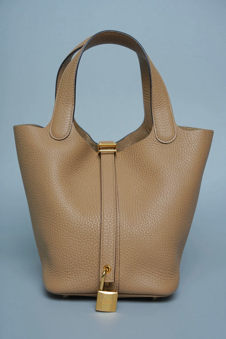 Hermes Picotin 18 in Biscuit Ghw