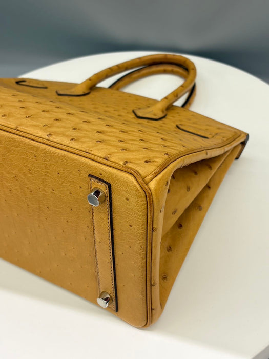 Hermes Birkin 30 in Tabac Camel Ostrich Phw