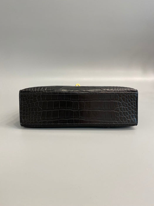 Hermes Kelly Pochette in Black Matte Alligator Ghw
