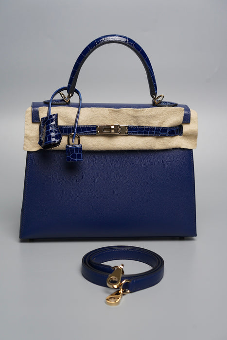 Hermes Kelly 25 Touch in Bleu Sapphire Ghw (Brand New)