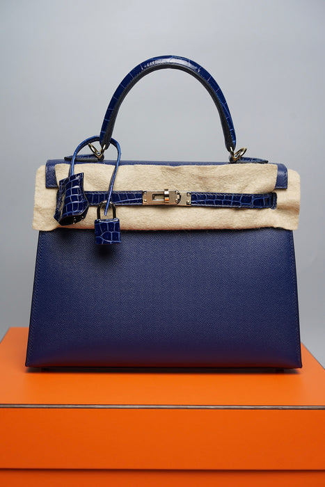 Hermes Kelly 25 Touch in Bleu Sapphire Ghw (Brand New)