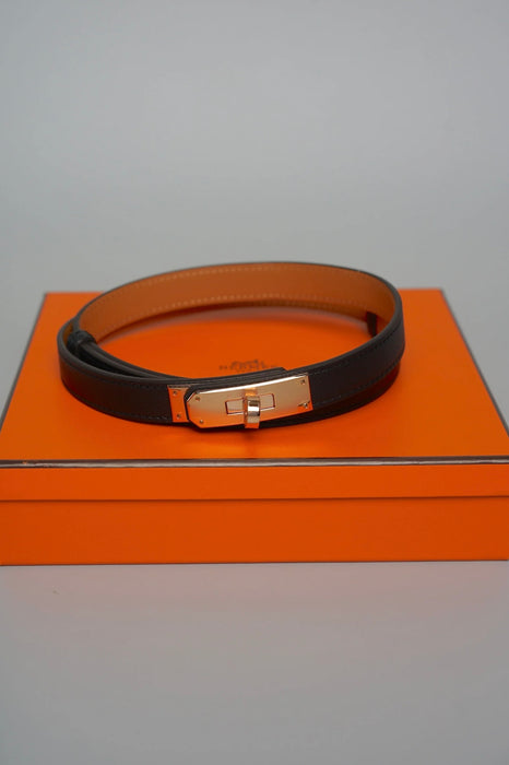 Hermes Kelly 18 Belt in Noir Rghw (Brand New)