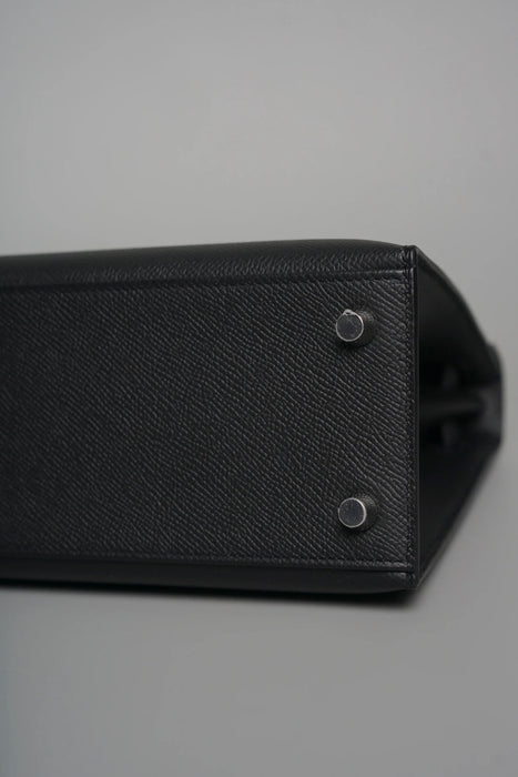Hermes Kelly 25 II Sellier in Noir Epsom Phw