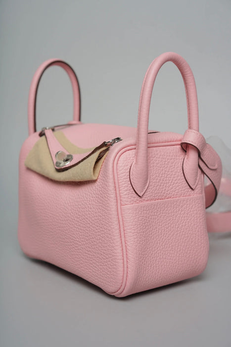 Hermes Mini Lindy II in Rose Sakura Phw (Brand New)