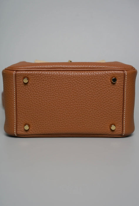 Hermes Mini Lindy II in Gold Ghw